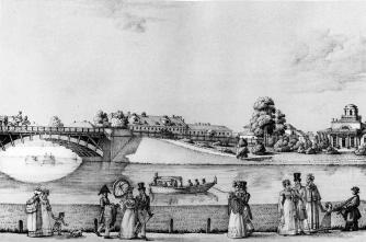 Summer Residence of Miller on Chernaya Rechka River. Lithograph. 1820s.