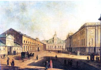 Liteiny Dvor, the Old and the New Arsenals on Liteiny Avenue. By F. Y. Alexeev. The late 18th century.