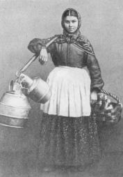 Milk Maid. Photo by V.A.Carryk. 1860s.