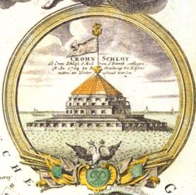 Кроншлот. Фрагмент плана Санкт-Петербурга. 1720.