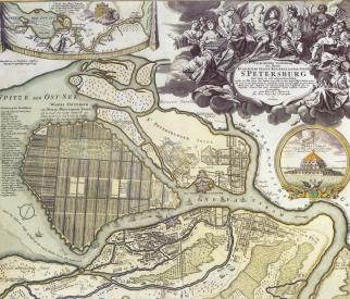 План Санкт-Петербурга И. Хоманна.1720.