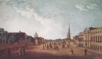 Nevsky Prospect. By M.F.Dammam de Marte. Early 19th century