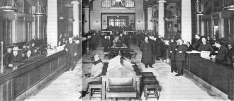 Floor of Sibirsky Commercial Bank. Photo, 1910s.