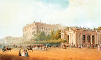 Аничков дворец. Акварель В.С.Садовникова. 1862
