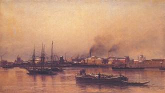 Neva Embankment. By A.K.Beggrow. 1876.