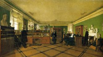 Gathering at V.A.Zhukovsky's House. By G.K.Mikhaylov, A.N.Mokritsky, et al. 1834-35.