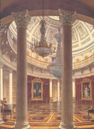Rotunda of the Winter Palace. Watercolour by E.P.Hau. 1862.