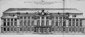Winter Palace of Empress Anna Ioannovna. The draft from the collection of F.-W.Bergholz, 1740s.