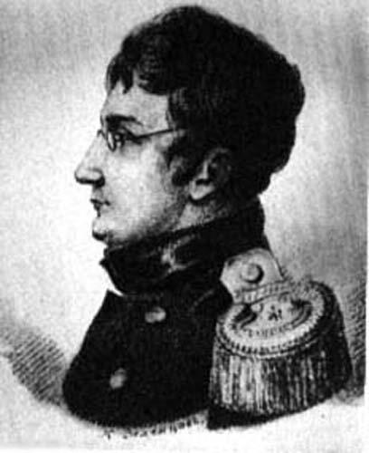 Гавриил Степанович Батеньков.
Литография К.А.Зеленцова. 1823.
