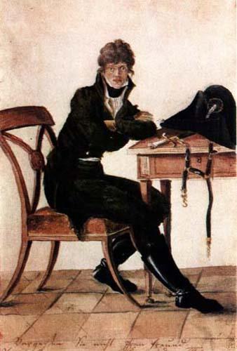Федор Петрович Толстой.
Автопортрет. 1804.
