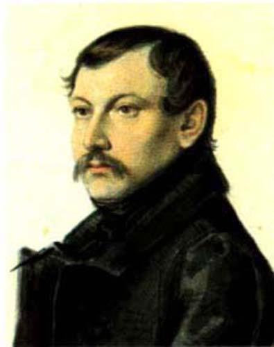Алексей Иванович Тютчев.
Акварель Н.А.Бестужева. 1836.
