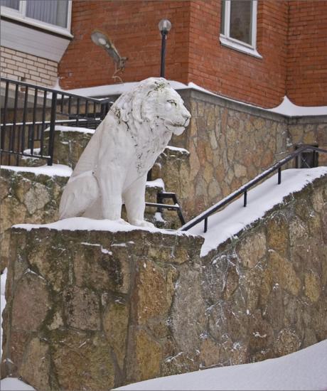 Скульптура "Львы". Фото Н. Колдышевой. Ноябрь 2008 г.