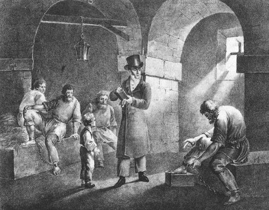 К.И. Кольман. Вальтер Веннинг, посещающий тюрьму. Литография. 1820-е. ГТГ
