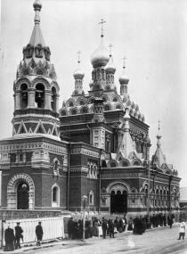 Скорбященская церковь на Шлиссельбургском проспекте. Фото нач. 20 в.