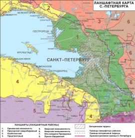 Landscape map of St. Petersburg.