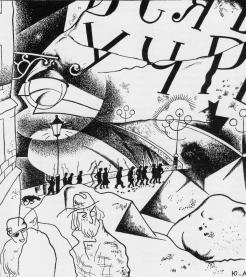 Y.P.Annenkov. Frontispiece to the poem by A.A.Blok The Twelve. 1918.