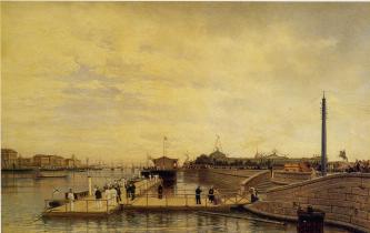 Двухсотлетний юбилей Петра Великого на Неве. А.П.Боголюбов. 1872