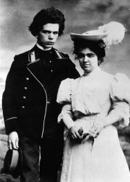 A Student of the St. Petersburg University with a Young Lady. Photo, 1900s