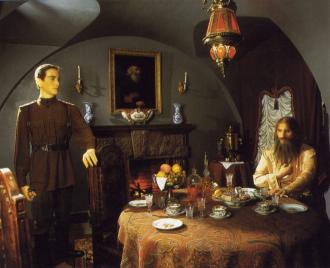 Exposition The murder of G.E.Rasputin in the basement of Yusupov Palace.