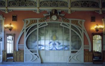Art Nouveau. Vitebsky Railway Station. A fragment of interior decor.