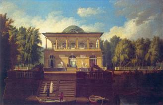 A.N.Voronikhin. The View of St.Petersburg Summer Residence of  Stroganov. 1797.