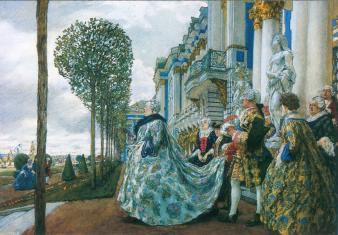 Empress Yelizaveta Petrovna in Tsarskoye Selo. E.E. Lanseray. 1905.