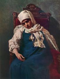 P.A.Strepetova Playing the Part of Lizaveta (Bitter lot by A.F.Pisemsky). By I.E.Repin. 1881.