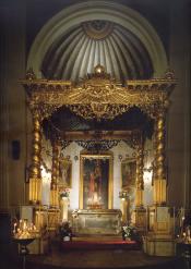 Shrine with the relics of Saint Alexander Nevsky. Holy Trinity Cathedral of Alexander Nevsky Lavra.