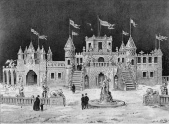 Ice-House in the Aquarium Garden. Lithograph, 1889.