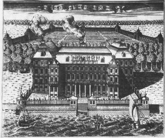 Дворец А.Д. Меншикова (гравюра нач. XVIII в.)