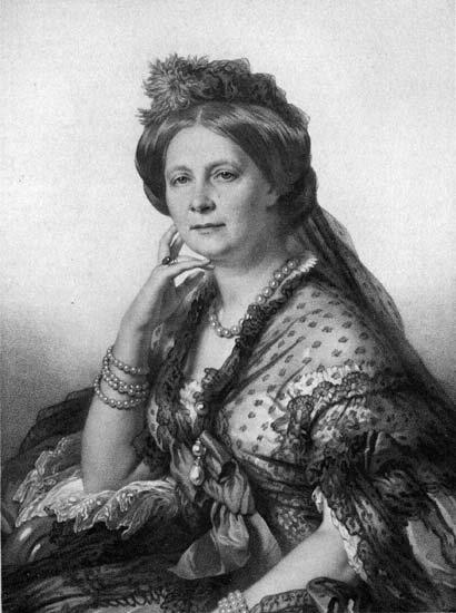 Франц К. Винтергальтер. Портрет вел. кн. Елены Павловны. Фотогравюра. 1862.