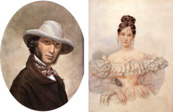 A.S. Pushkin and N.N. Goncharova.
