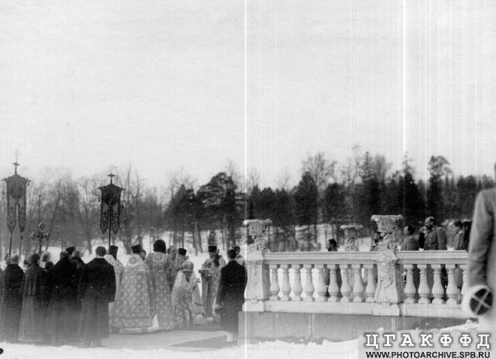 Consecration of water at the Grotto.