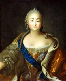 Argunov, Ivan. The portrait of Empress Elizabeth  (Yelizaveta)  Petrovna.