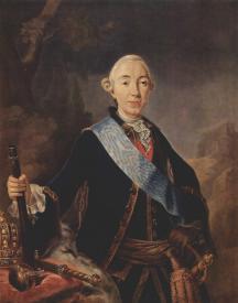 "Portrait  of   Russian Emperor Peter III" by Pfandzelt Lucas Konrad.